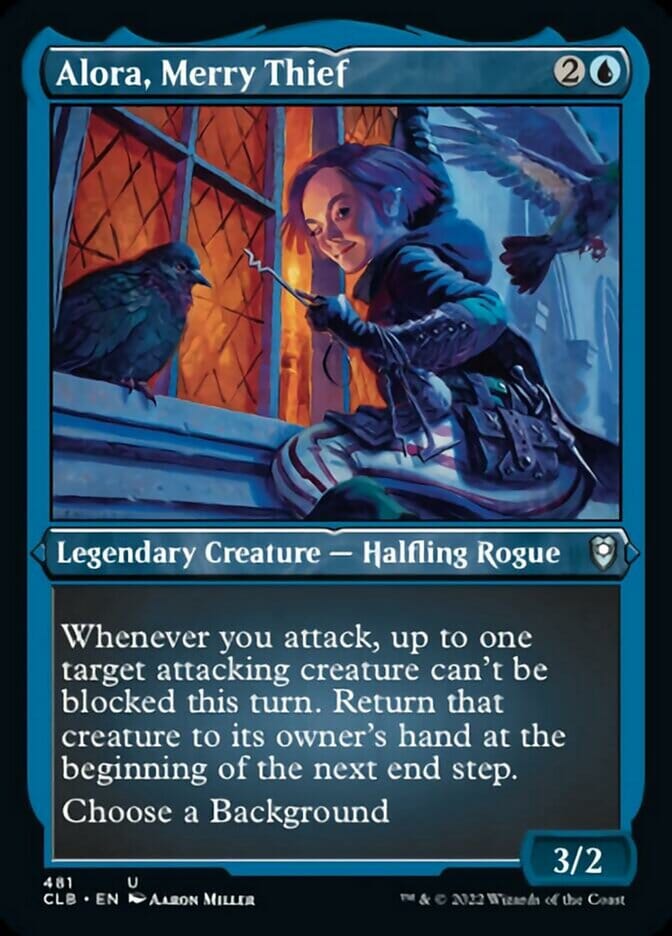 Alora, Merry Thief (Foil Etched) [Commander Legends: Battle for Baldur's Gate] MTG Single Magic: The Gathering  | Multizone: Comics And Games