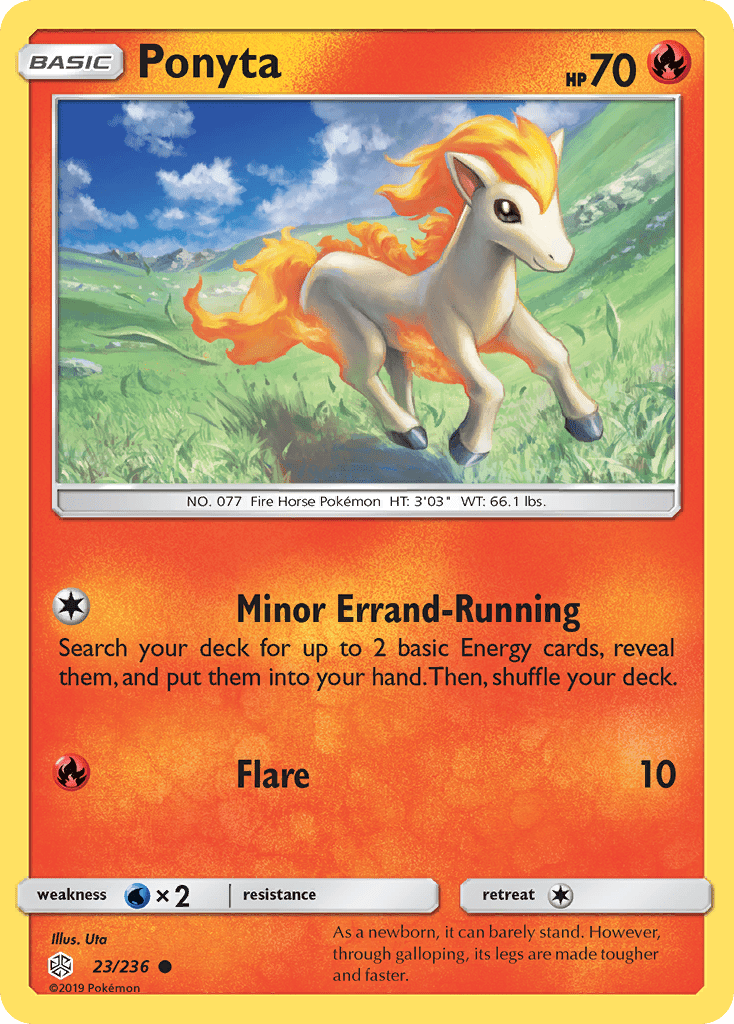 Ponyta (23/236) [Sun & Moon: Cosmic Eclipse] Pokemon Single Pokémon  | Multizone: Comics And Games