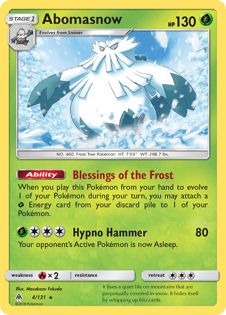 Abomasnow (4/131) [Sun & Moon: Forbidden Light] Pokemon Single Pokémon  | Multizone: Comics And Games