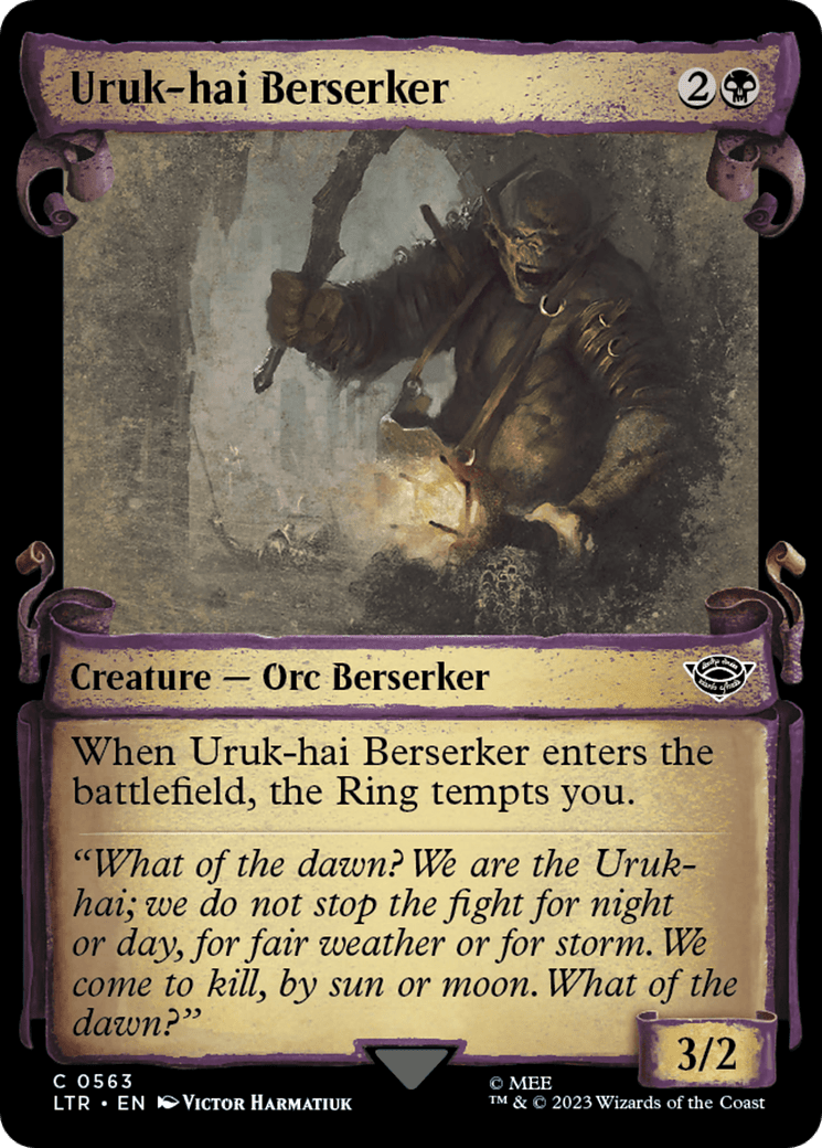 Uruk-hai Berserker [The Lord of the Rings: Tales of Middle-Earth Showcase Scrolls] MTG Single Magic: The Gathering  | Multizone: Comics And Games