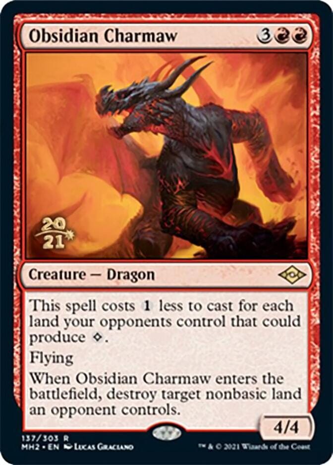 Obsidian Charmaw [Modern Horizons 2 Prerelease Promos] MTG Single Magic: The Gathering  | Multizone: Comics And Games