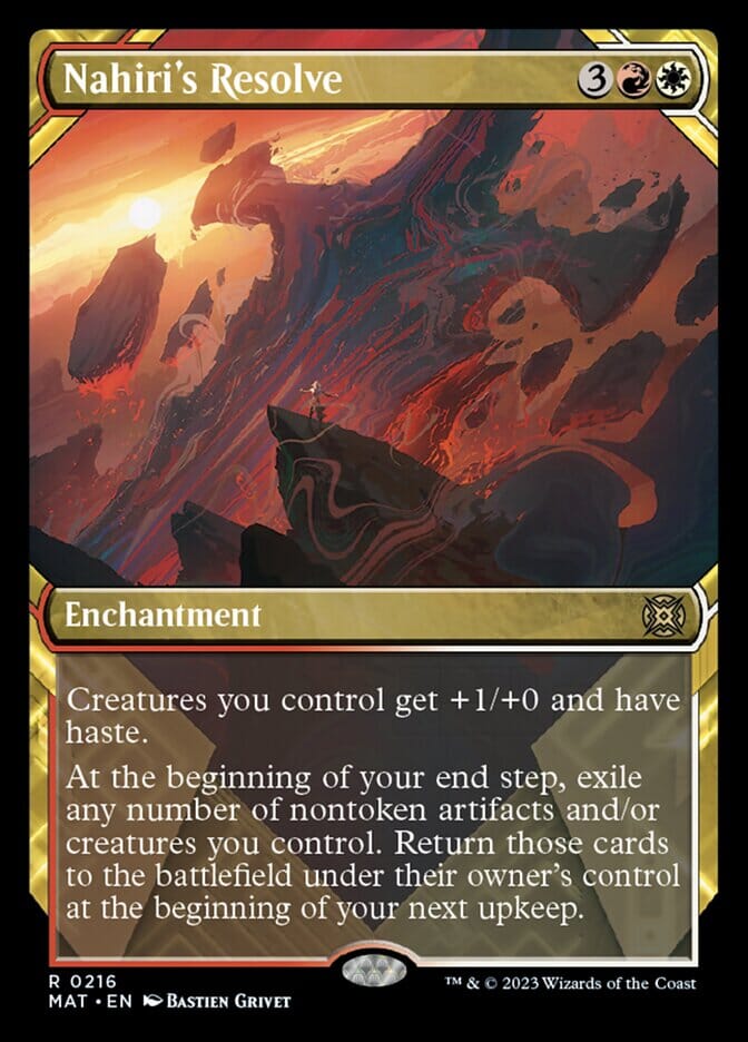 Nahiri's Resolve (Showcase Halo Foil) [March of the Machine: The Aftermath] MTG Single Magic: The Gathering  | Multizone: Comics And Games