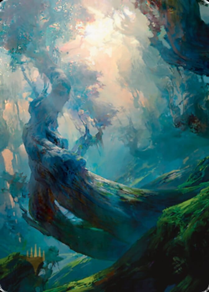 Forest 3 Art Card (Gold-Stamped Signature) [Zendikar Rising Art Series] MTG Single Magic: The Gathering  | Multizone: Comics And Games