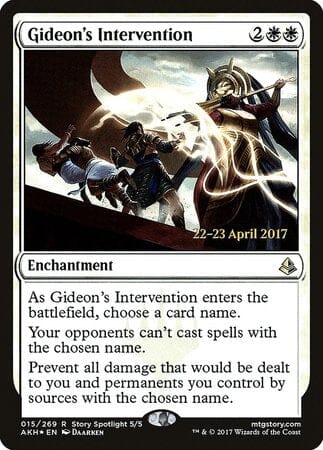 Gideon's Intervention [Amonkhet Promos] MTG Single Magic: The Gathering  | Multizone: Comics And Games