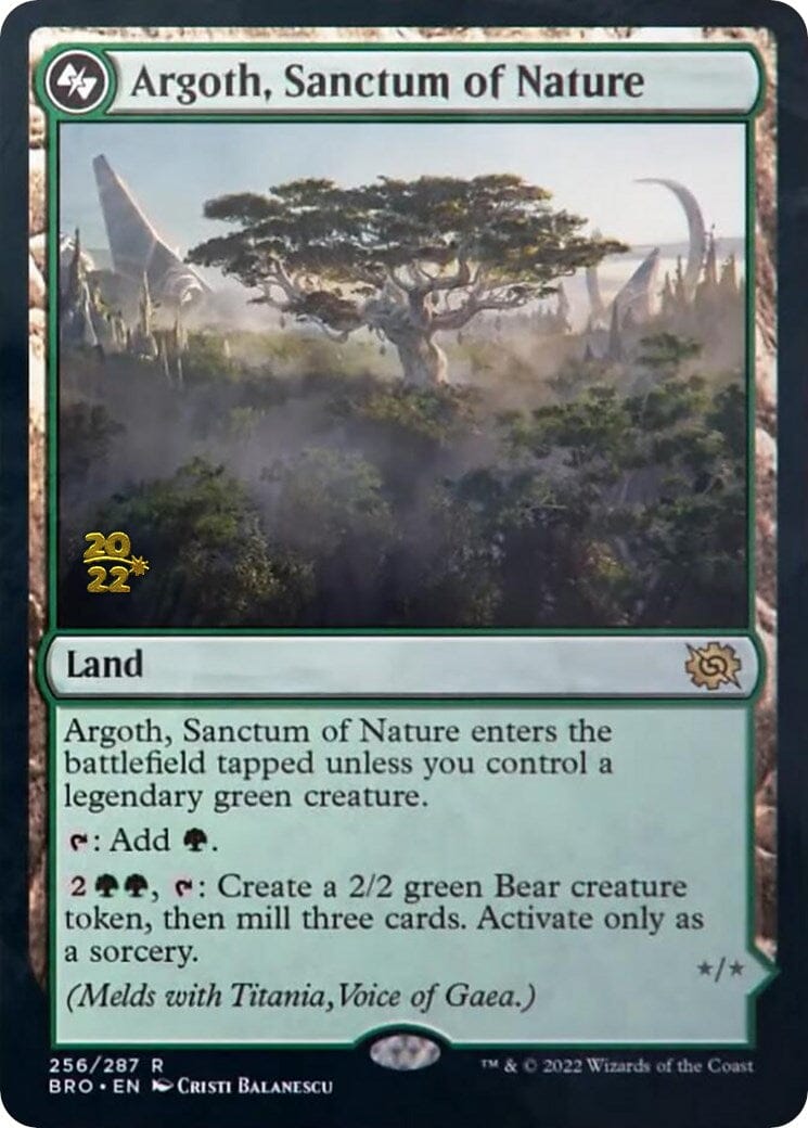Argoth, Sanctum of Nature [The Brothers' War: Prerelease Promos] MTG Single Magic: The Gathering  | Multizone: Comics And Games