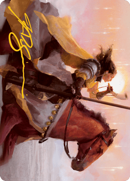 Sunrise Cavalier Art Card (Gold-Stamped Signature) [Innistrad: Midnight Hunt Art Series] MTG Single Magic: The Gathering  | Multizone: Comics And Games