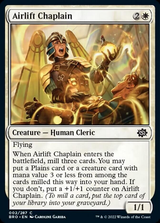 Airlift Chaplain [The Brothers' War] MTG Single Magic: The Gathering  | Multizone: Comics And Games