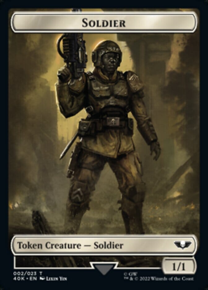 Soldier (002) // Zephyrim Double-sided Token [Universes Beyond: Warhammer 40,000 Tokens] MTG Single Magic: The Gathering  | Multizone: Comics And Games
