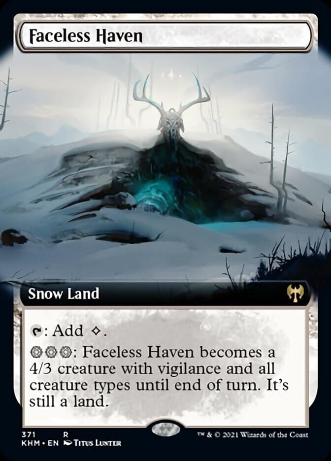 Faceless Haven (Extended Art) [Kaldheim] MTG Single Magic: The Gathering  | Multizone: Comics And Games