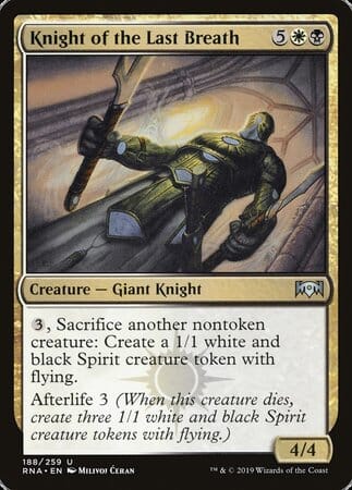 Knight of the Last Breath [Ravnica Allegiance] MTG Single Magic: The Gathering  | Multizone: Comics And Games