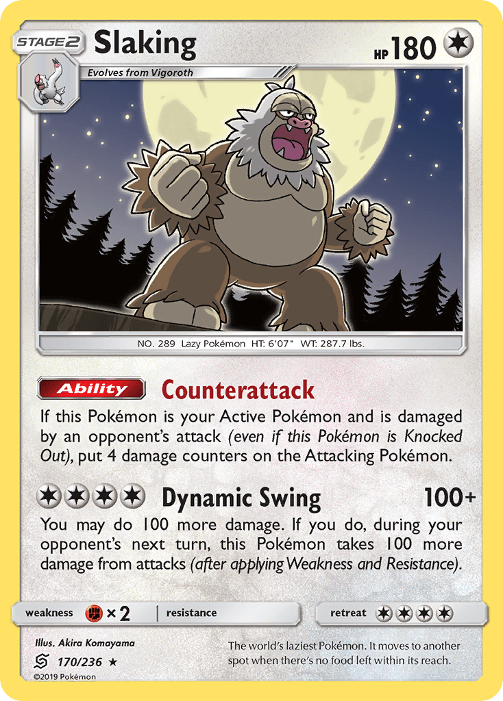 Slaking (170/236) [Sun & Moon: Unified Minds] Pokemon Single Pokémon  | Multizone: Comics And Games