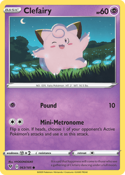 Clefairy (063/185) [Sword & Shield: Vivid Voltage] Pokemon Single Pokémon  | Multizone: Comics And Games