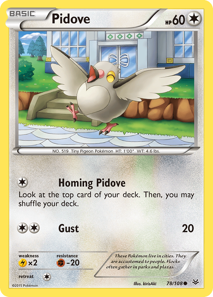 Pidove (78/108) [XY: Roaring Skies] Pokemon Single Pokémon  | Multizone: Comics And Games