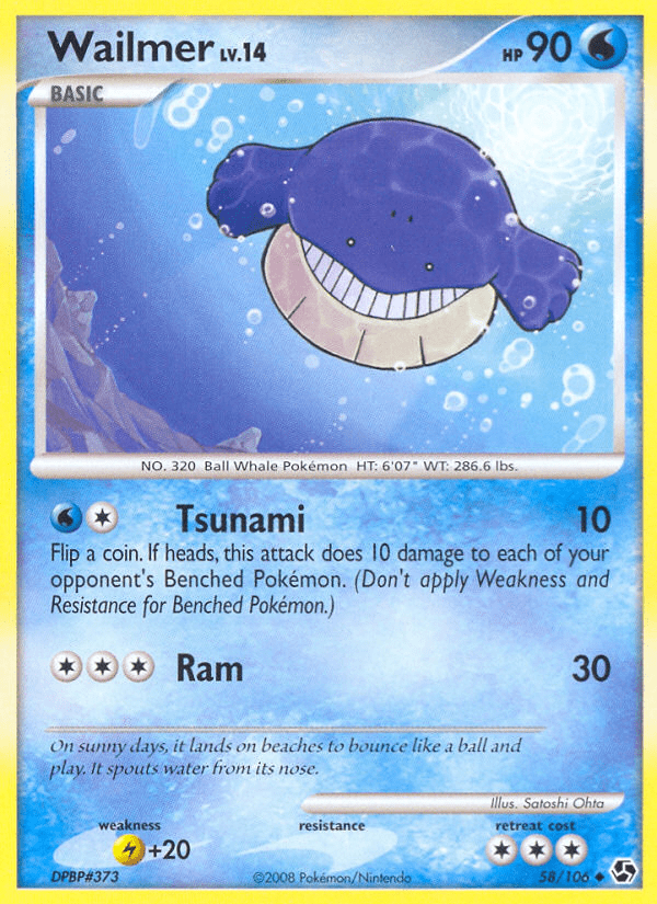 Wailmer (58/106) [Diamond & Pearl: Great Encounters] Pokemon Single Pokémon  | Multizone: Comics And Games