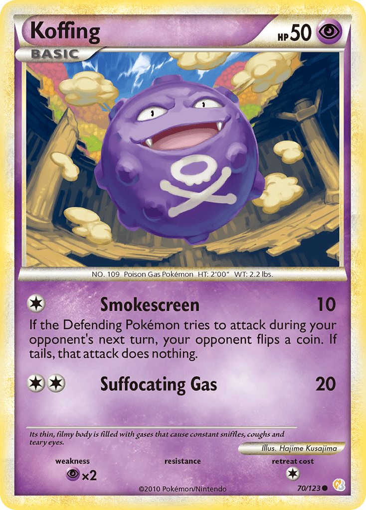 Koffing (70/123) [HeartGold & SoulSilver: Base Set] Pokemon Single Pokémon  | Multizone: Comics And Games