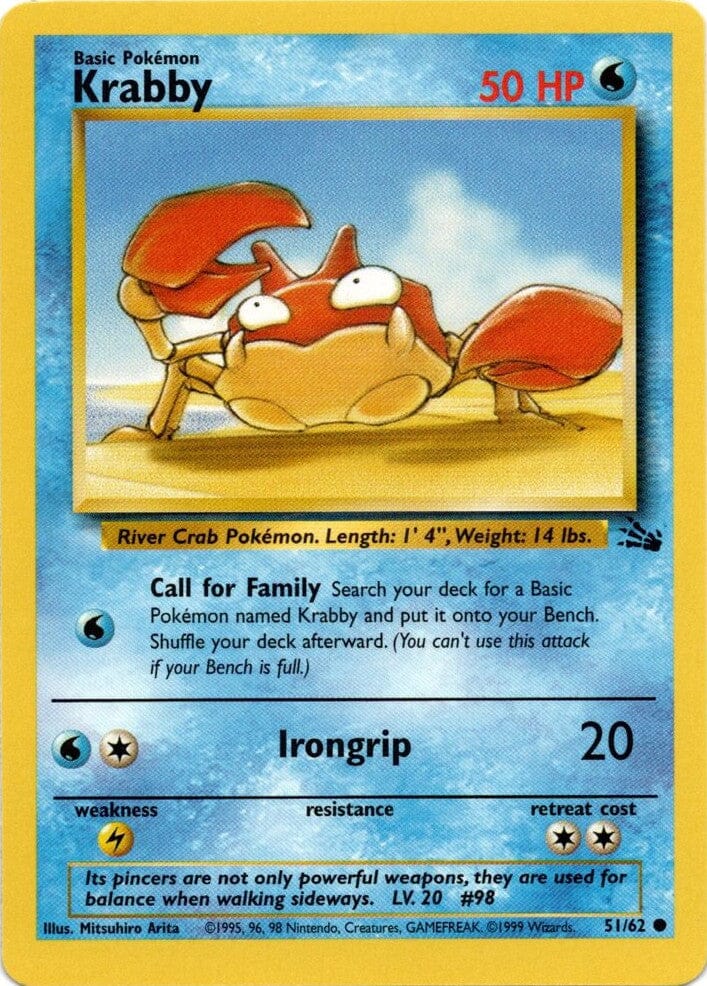 Krabby (51/62) [Fossil Unlimited] Pokemon Single Pokémon  | Multizone: Comics And Games