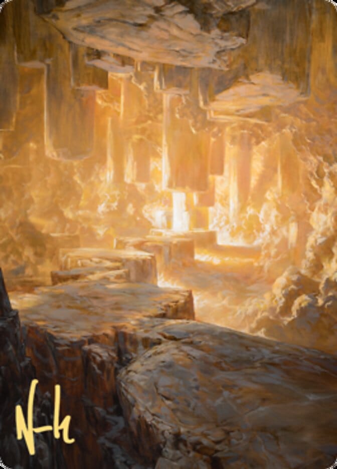 Pillarverge Pathway Art Card (Gold-Stamped Signature) [Zendikar Rising Art Series] MTG Single Magic: The Gathering  | Multizone: Comics And Games