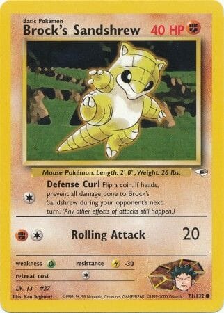 Brock's Sandshrew (71/132) [Gym Heroes Unlimited] Pokemon Single Pokémon  | Multizone: Comics And Games