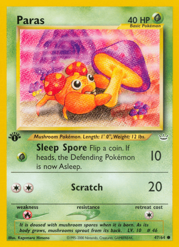 Paras (47/64) [Neo Revelation 1st Edition] Pokemon Single Pokémon  | Multizone: Comics And Games
