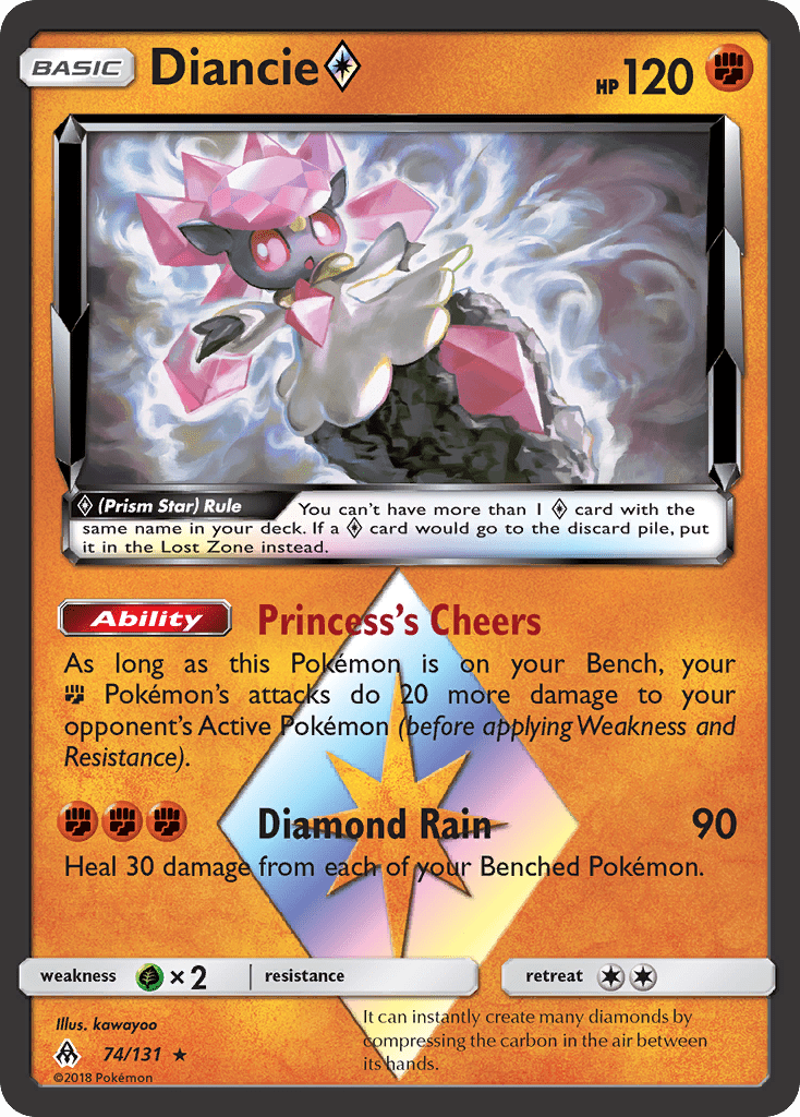 Diancie (74/131) (Prism Star) [Sun & Moon: Forbidden Light] Pokemon Single Pokémon  | Multizone: Comics And Games