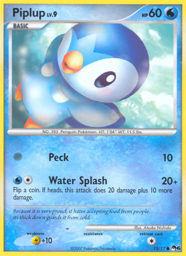Piplup (15/17) [POP Series 6] Pokemon Single Pokémon  | Multizone: Comics And Games