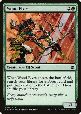 Wood Elves [Commander Anthology] MTG Single Magic: The Gathering  | Multizone: Comics And Games
