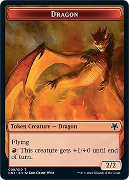 Dragon // Elf Warrior Double-Sided Token [Game Night: Free-for-All Tokens] MTG Single Magic: The Gathering  | Multizone: Comics And Games