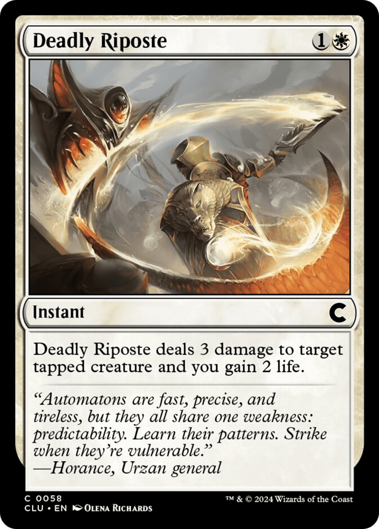 Deadly Riposte [Ravnica: Clue Edition] MTG Single Magic: The Gathering  | Multizone: Comics And Games