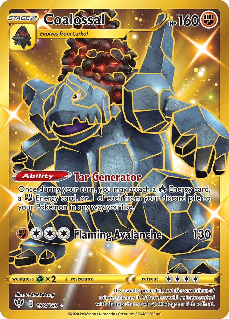 Coalossal (198/189) [Sword & Shield: Darkness Ablaze] Pokemon Single Pokémon  | Multizone: Comics And Games