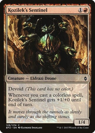 Kozilek's Sentinel [Battle for Zendikar] MTG Single Magic: The Gathering  | Multizone: Comics And Games