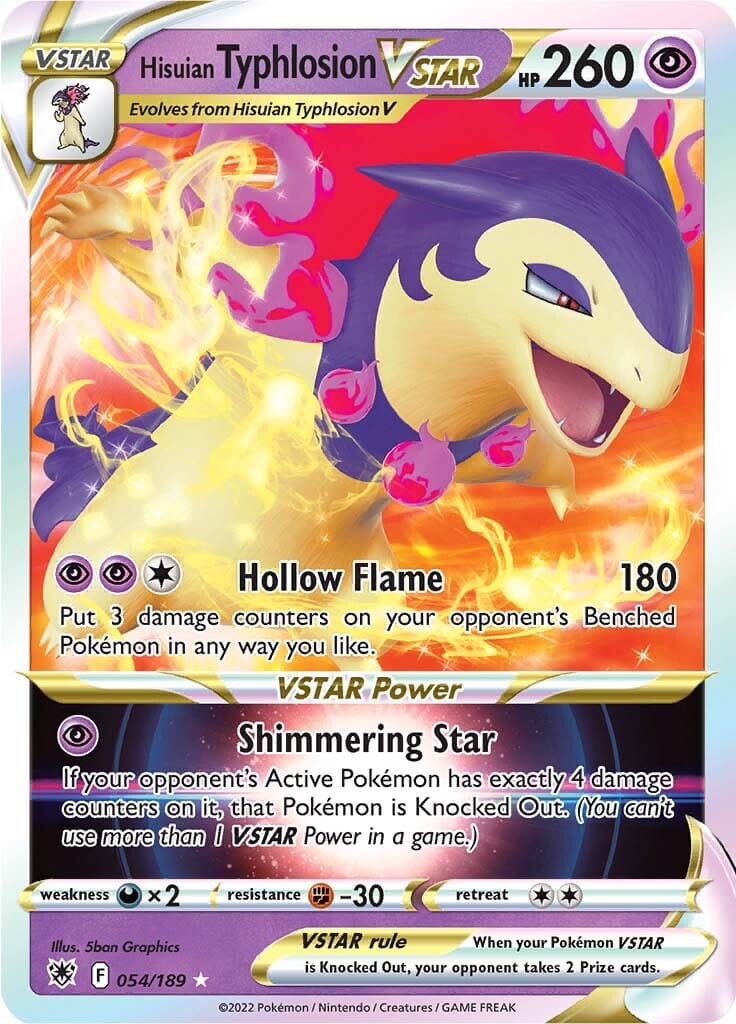 Hisuian Typhlosion VSTAR (054/189) [Sword & Shield: Astral Radiance] Pokemon Single Pokémon  | Multizone: Comics And Games