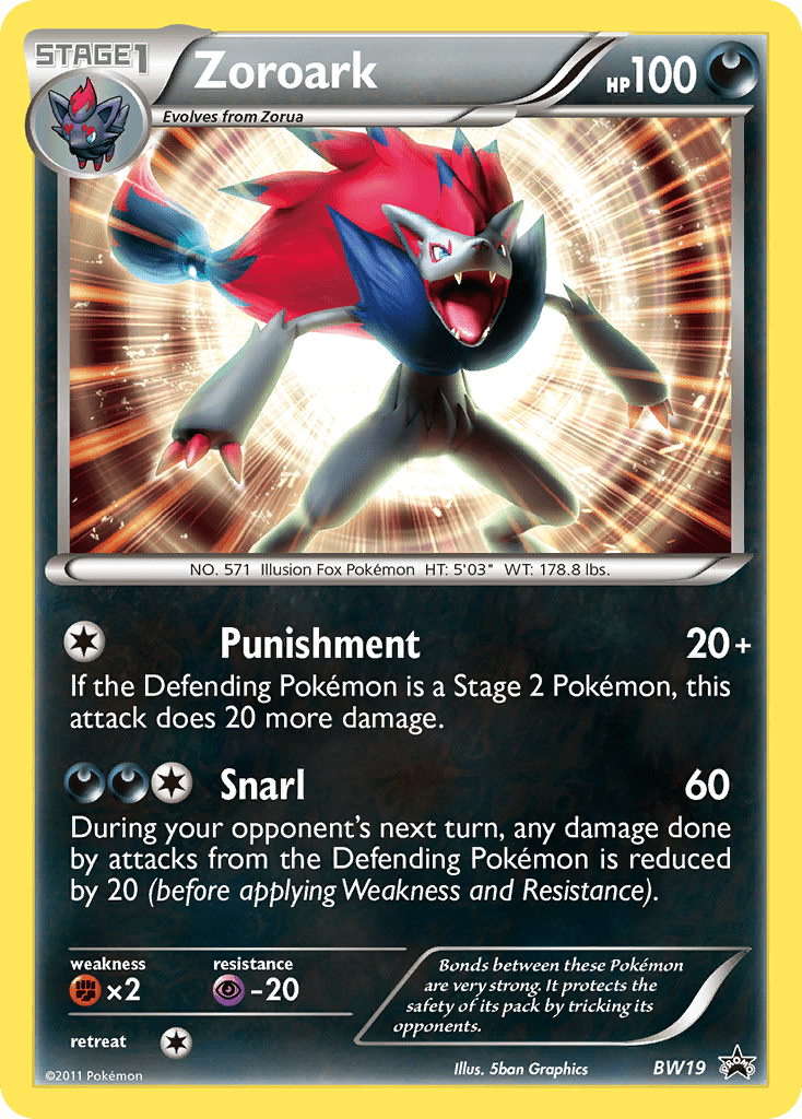 Zoroark (BW19) [Black & White: Black Star Promos] Pokemon Single Pokémon  | Multizone: Comics And Games