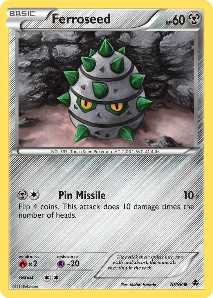 Ferroseed (70/98) [Black & White: Emerging Powers] Pokemon Single Pokémon  | Multizone: Comics And Games