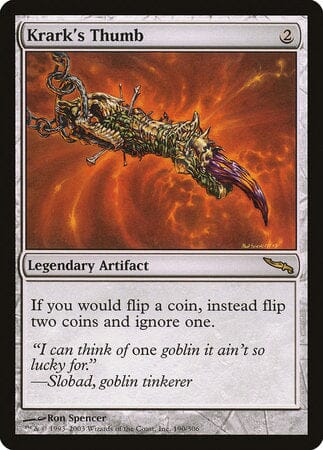 Krark's Thumb [Mirrodin] MTG Single Magic: The Gathering  | Multizone: Comics And Games