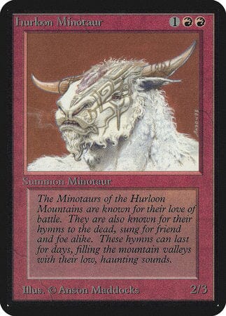 Hurloon Minotaur [Limited Edition Alpha] MTG Single Magic: The Gathering  | Multizone: Comics And Games