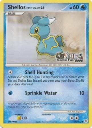 Shellos East Sea (106/132) (Origins Game Fair 2008) [Nintendo: Black Star Promos] Pokemon Single Pokémon  | Multizone: Comics And Games