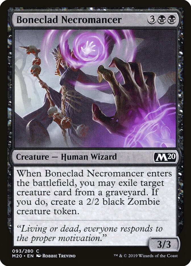 Boneclad Necromancer [Core Set 2020] MTG Single Magic: The Gathering  | Multizone: Comics And Games