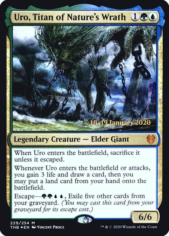Uro, Titan of Nature's Wrath [Theros Beyond Death Prerelease Promos] MTG Single Magic: The Gathering  | Multizone: Comics And Games