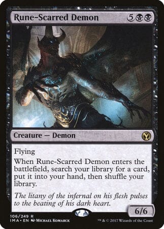 Rune-Scarred Demon [Iconic Masters] MTG Single Magic: The Gathering  | Multizone: Comics And Games