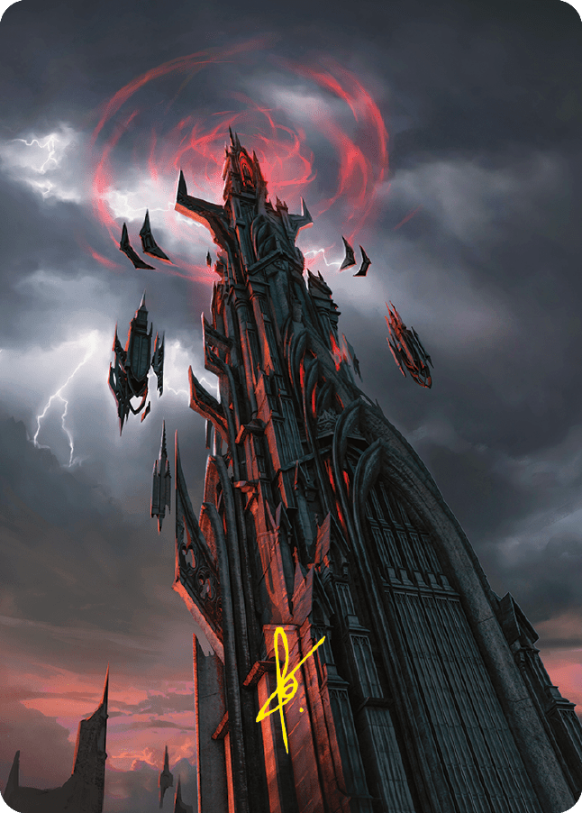Barad-dur Art Card (Gold-Stamped Signature) [The Lord of the Rings: Tales of Middle-earth Art Series] MTG Single Magic: The Gathering  | Multizone: Comics And Games