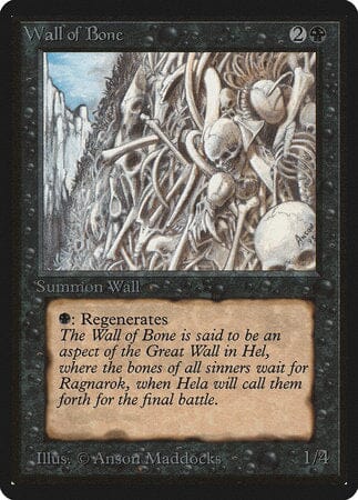 Wall of Bone [Limited Edition Beta] MTG Single Magic: The Gathering  | Multizone: Comics And Games