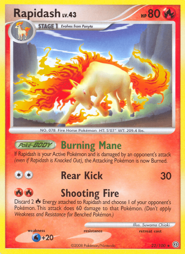 Rapidash (22/100) [Diamond & Pearl: Stormfront] Pokemon Single Pokémon  | Multizone: Comics And Games