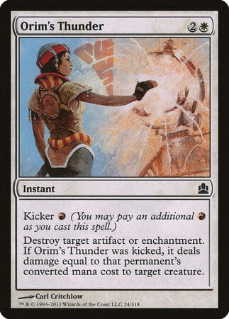 Orim's Thunder [Commander 2011] MTG Single Magic: The Gathering  | Multizone: Comics And Games