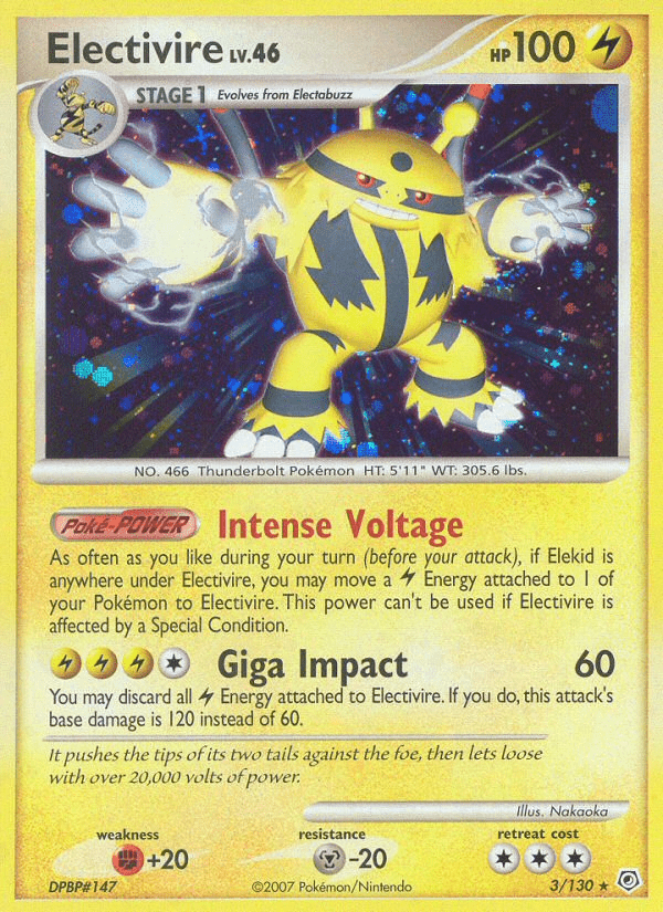 Electivire (3/130) [Diamond & Pearl: Base Set] Pokemon Single Pokémon  | Multizone: Comics And Games