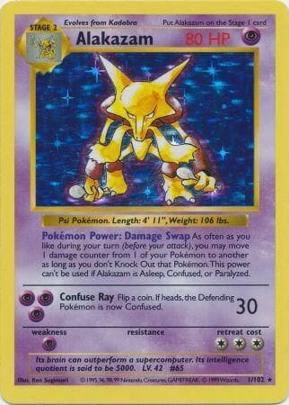 Alakazam (1/102) [Base Set Shadowless Unlimited] Pokemon Single Pokémon  | Multizone: Comics And Games