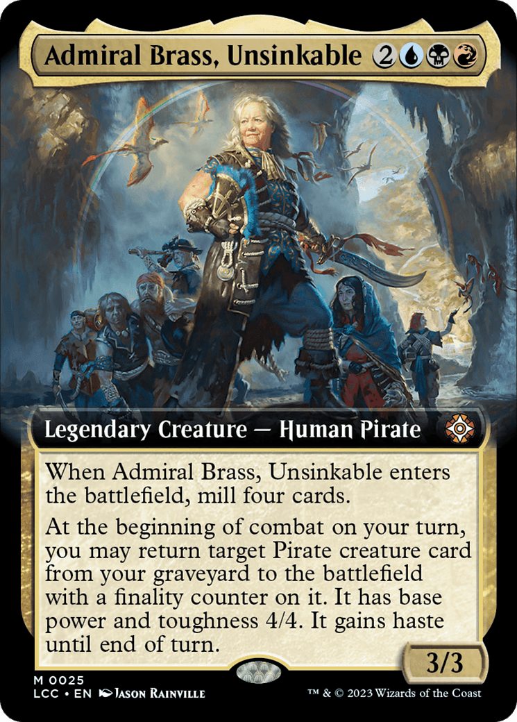 Admiral Brass, Unsinkable (Extended Art) [The Lost Caverns of Ixalan Commander] MTG Single Magic: The Gathering  | Multizone: Comics And Games