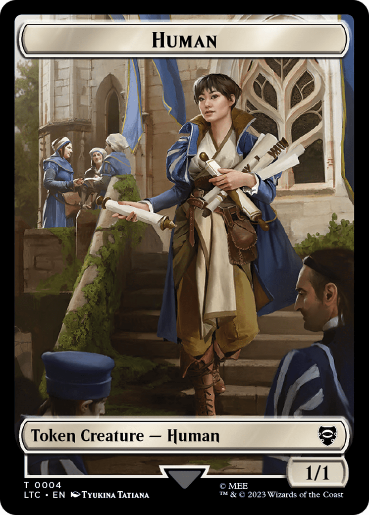 Human Knight // Human Double-Sided Token [The Lord of the Rings: Tales of Middle-Earth Commander Tokens] MTG Single Magic: The Gathering  | Multizone: Comics And Games