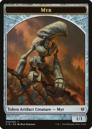 Myr // Bird (White) Double-sided Token [Commander 2016 Tokens] MTG Single Magic: The Gathering  | Multizone: Comics And Games