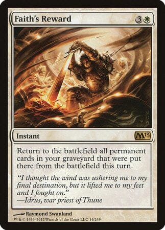 Faith's Reward [Magic 2013] MTG Single Magic: The Gathering  | Multizone: Comics And Games