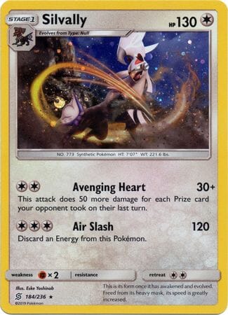 Silvally (184/236) (Cosmos Holo) [Sun & Moon: Unified Minds] Pokemon Single Pokémon  | Multizone: Comics And Games